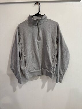 Uniqlo Gray Quarter-Zip Men's Sweater